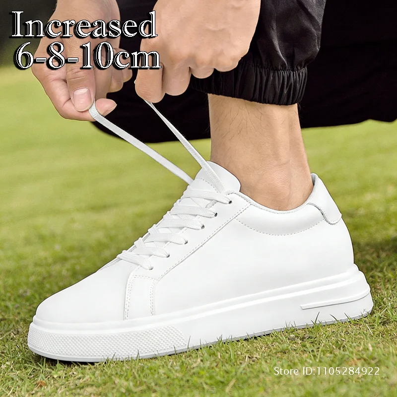 New Men's Sneakers Elevator Shoes Heightening Height Increase Insole 6-10CM High Heels Shoes Leather Sport Shoes Men Shoes
New Men's Sneakers Elevator Shoes Heightening Height Increase Insole 6-10CM High Heels Shoes Leather Sport Shoes Men Shoes