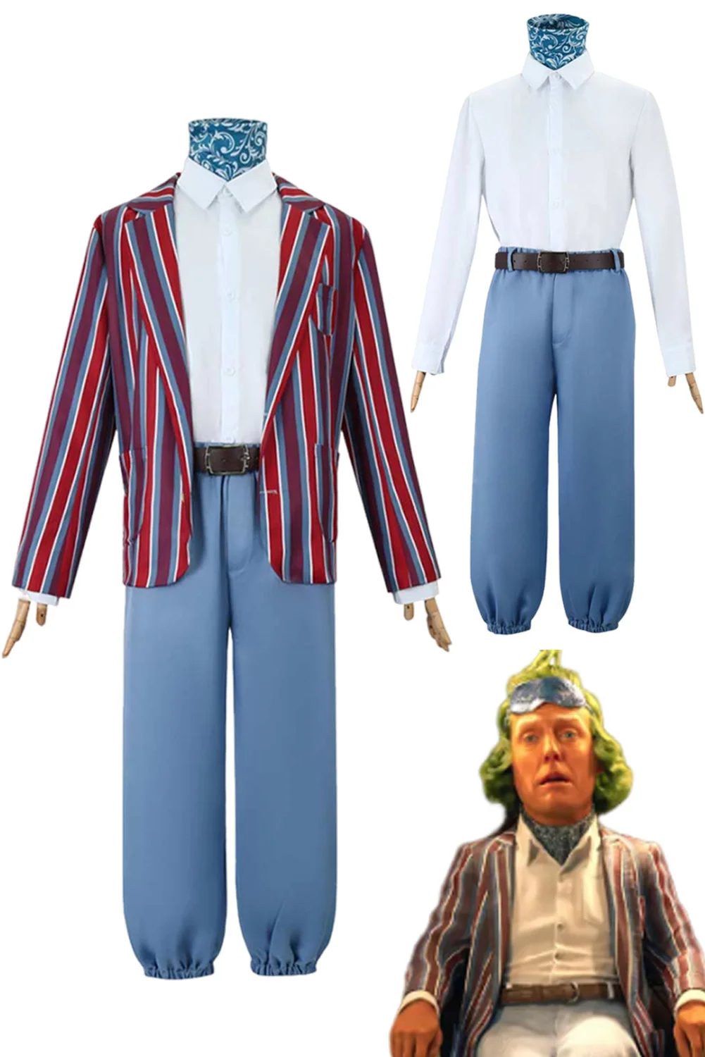 Boy Kids Movie Chocolate Factory Cosplay Oompa Role Play Costumes Scarf Hat Belt Disguise Halloween Carnival Party Fancy Suit
Boy Kids Movie Chocolate Factory Cosplay Oompa Role Play Costumes Scarf Hat Belt Disguise Halloween Carnival Party Fancy Suit
