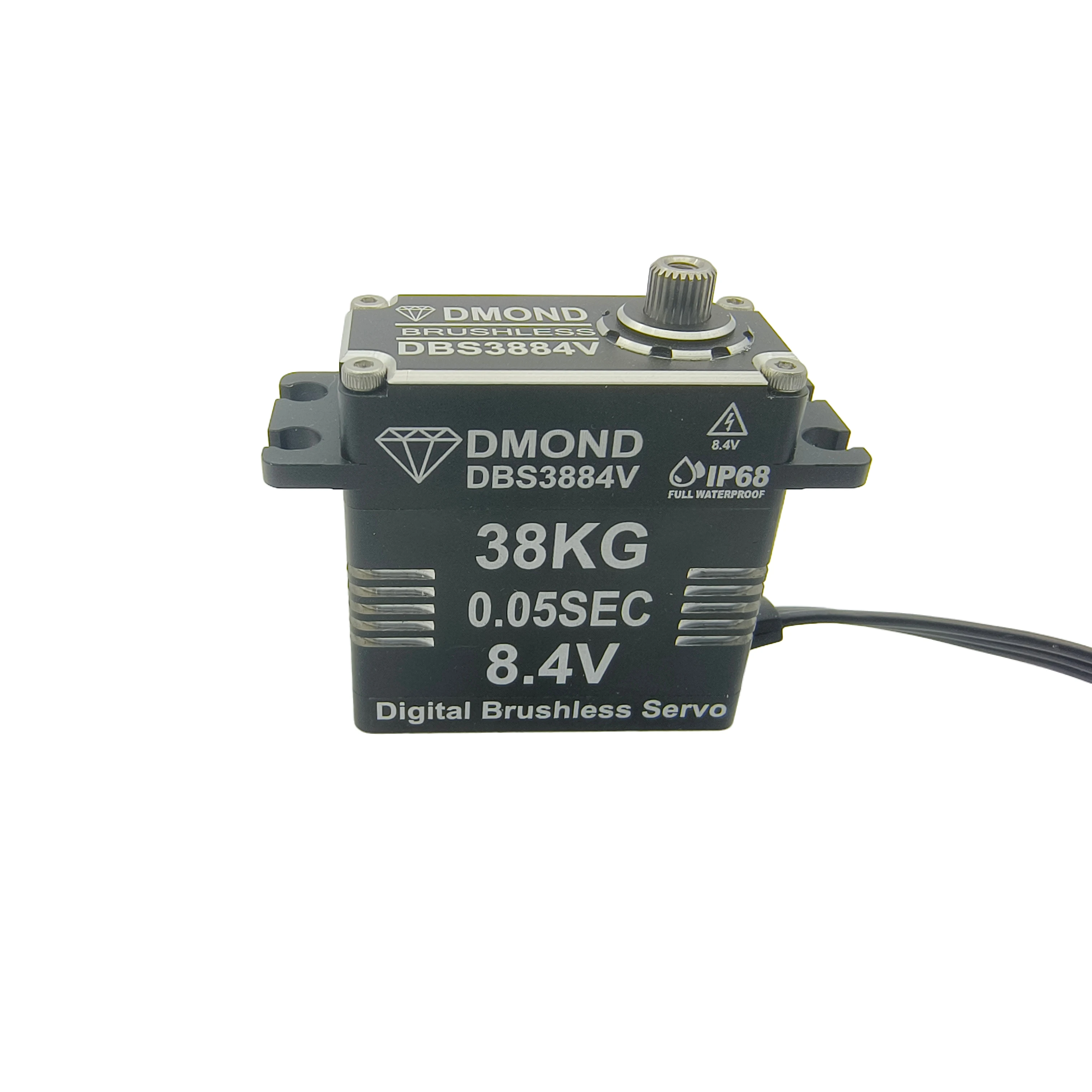 DMOND DBS3884V NB 38KG 0.05sec Brushless 8.4V IP68 Full Waterproof Servo for 1/8 1/10 RC Car Crawler Buggy Customized product
DMOND DBS3884V NB 38KG 0.05sec Brushless 8.4V IP68 Full Waterproof Servo for 1/8 1/10 RC Car Crawler Buggy Customized product