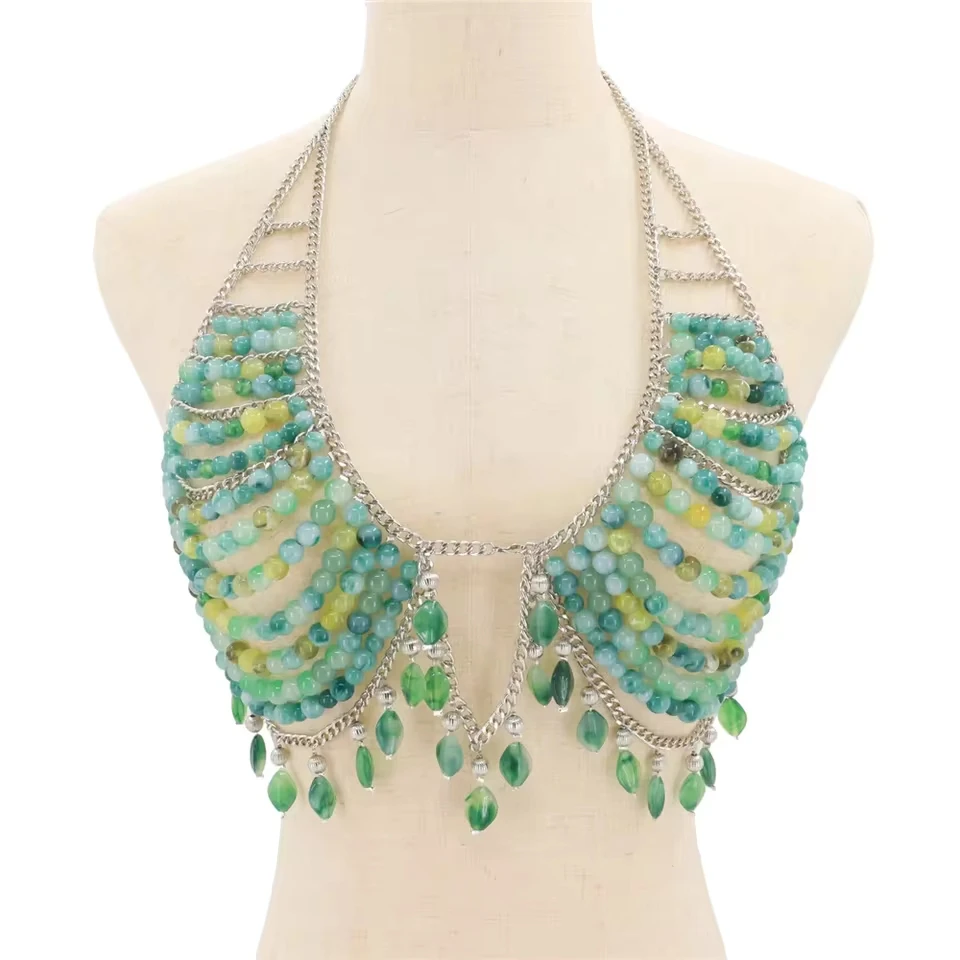 Handmade Beaded Pearl Choker Body Chain Sexy Necklace For Hot Girl Performance Outfits Nightclub Stage Costume Accessories
Handmade Beaded Pearl Choker Body Chain Sexy Necklace For Hot Girl Performance Outfits Nightclub Stage Costume Accessories