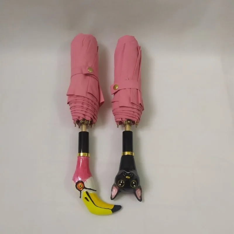 Легкий роскошный милый зонт с головой кошки, защита от солнца, защита от ультрафиолета, солнечный и дождливый аристократический креативный зонт двойного назначения
Легкий роскошный милый зонт с головой кошки, защита от солнца, защита от ультрафиолета, солнечный и дождливый аристократический креативный зонт двойного назначения