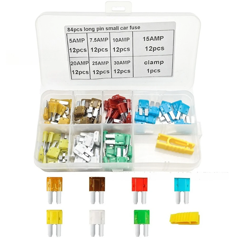 84Pcs Boxed Zinc Alloy Micro2 ATR APT Blade Fuse Assortment 5A-30A Automotive Circuit Replacement Fuse Kit
84Pcs Boxed Zinc Alloy Micro2 ATR APT Blade Fuse Assortment 5A-30A Automotive Circuit Replacement Fuse Kit