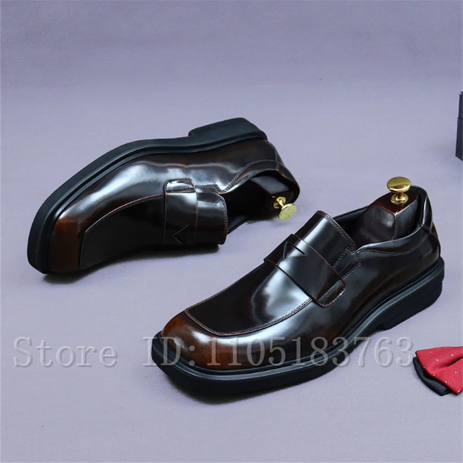 Яркие мужские деловые туфли из натуральной кожи с квадратным носком, лоферы из воловьей кожи ручной работы, британские классические оксфорды для официальных мероприятий
Яркие мужские деловые туфли из натуральной кожи с квадратным носком, лоферы из воловьей кожи ручной работы, британские классические оксфорды для официальных мероприятий