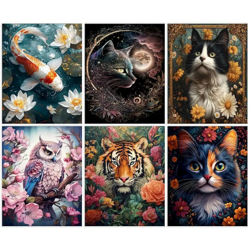 GATYZTORY Painting By Number Flower Cat DIY Drawing Canvas Hand Painted Animal Pictures By Numbers Home Decoration
GATYZTORY Painting By Number Flower Cat DIY Drawing Canvas Hand Painted Animal Pictures By Numbers Home Decoration