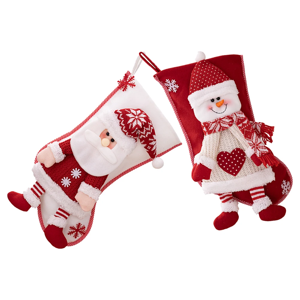 2Pcs Christmas Socks Gift Bag Xmas Stocking Decorative Tree Hanging Fireplace nament Cartoon Pouch Holiday Party DIY 
2Pcs Christmas Socks Gift Bag Xmas Stocking Decorative Tree Hanging Fireplace nament Cartoon Pouch Holiday Party DIY