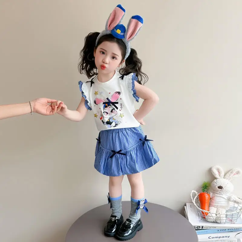 Girls' Lotus Leaf Sleeve Short Skirt Suit Summer New Children's Style Short-Sleeved Skirt Girl'st-Shirt Tutu Skirt Two-Piece Set
Girls' Lotus Leaf Sleeve Short Skirt Suit Summer New Children's Style Short-Sleeved Skirt Girl'st-Shirt Tutu Skirt Two-Piece Set