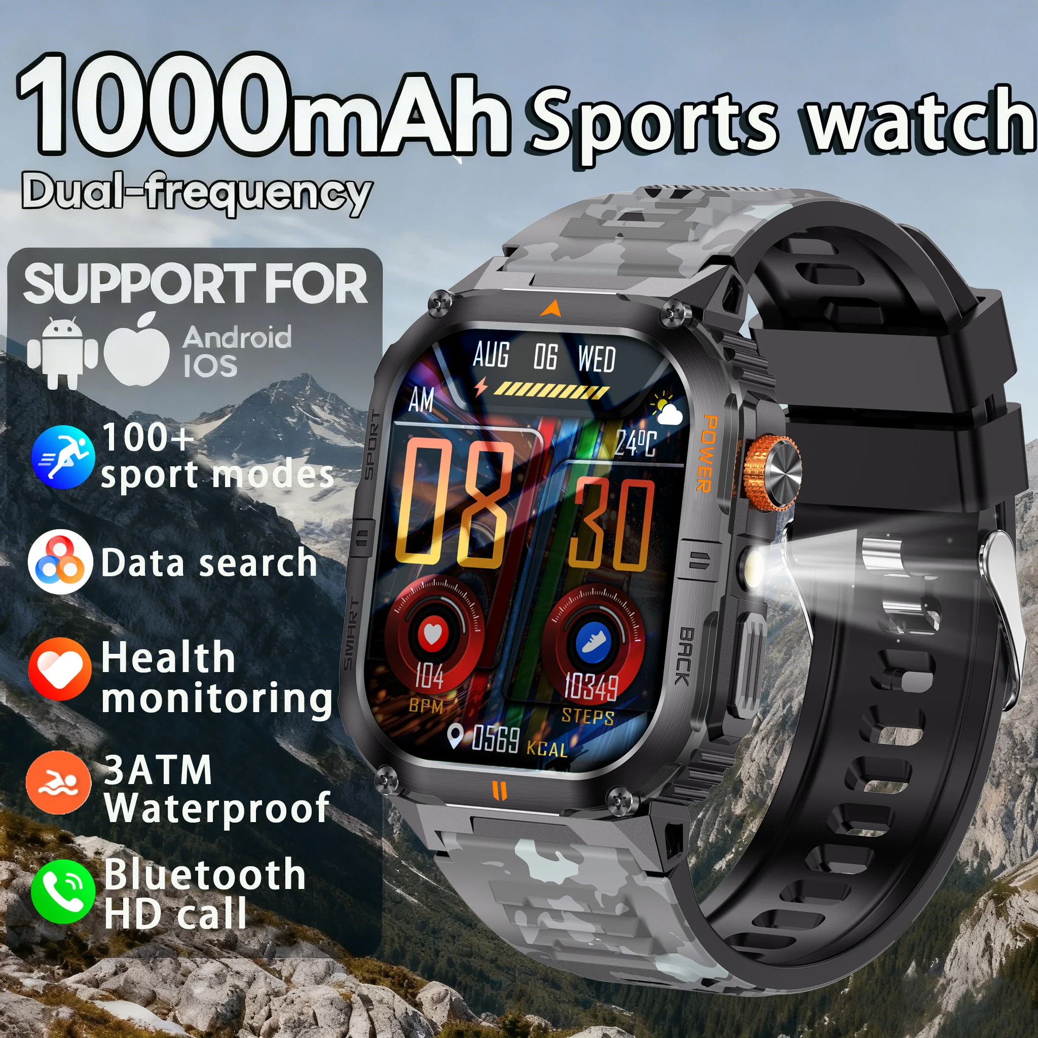 2025 New Tracker Smart Watch Men LED Flashlight 2.01'' HD Screen Sports Watches Bluetooth Call Waterproof Sports Smartwatch
2025 New Tracker Smart Watch Men LED Flashlight 2.01'' HD Screen Sports Watches Bluetooth Call Waterproof Sports Smartwatch