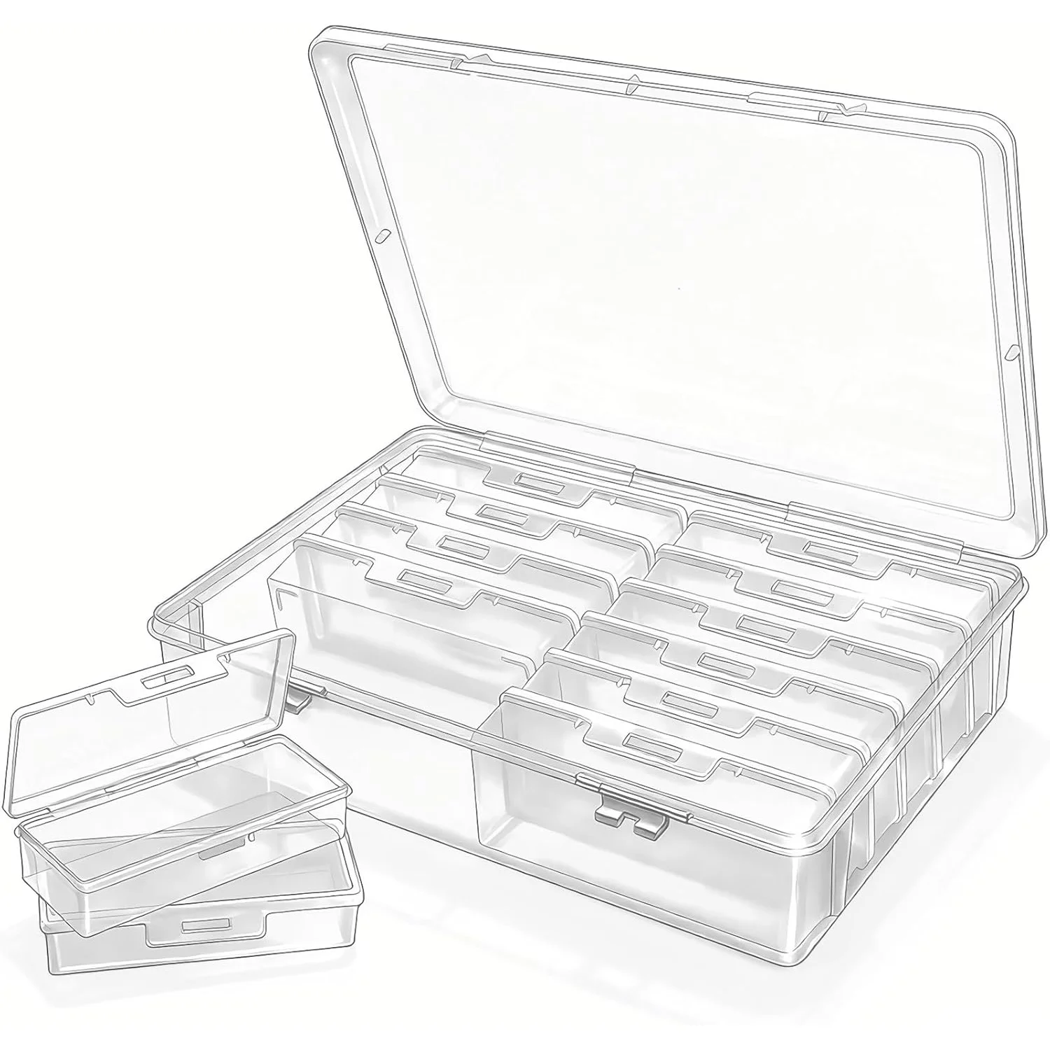Transparent Storage Box with Flip Lid, Open-Style Storage Container—Ideal for Home Organization.
Transparent Storage Box with Flip Lid, Open-Style Storage Container—Ideal for Home Organization.