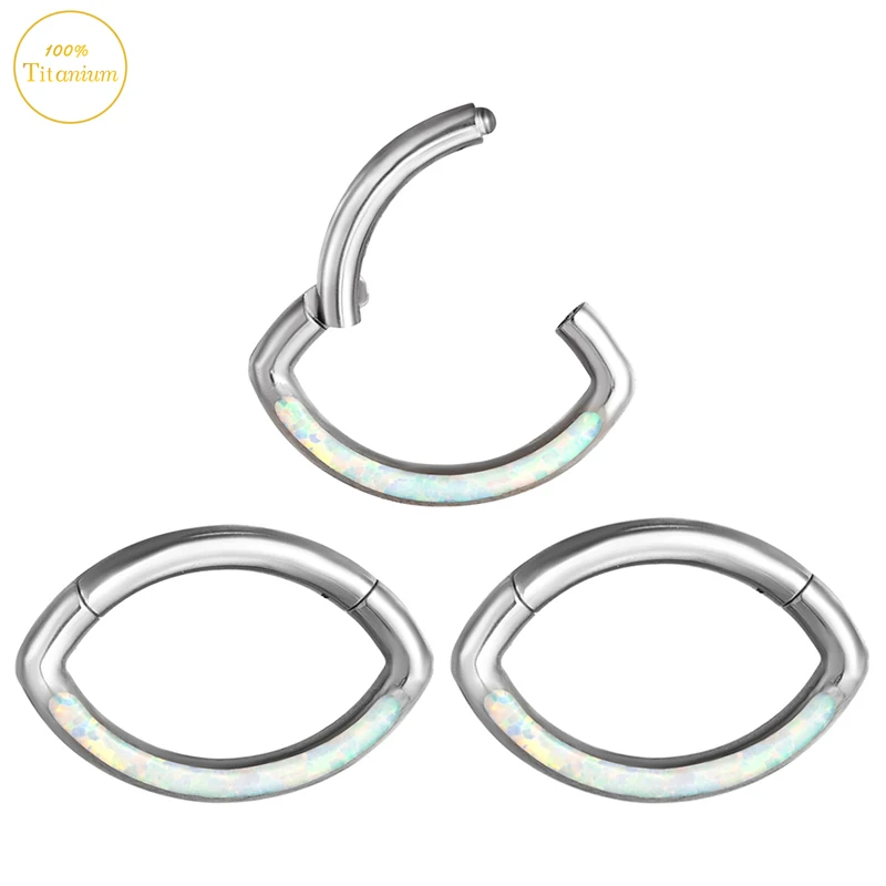 G23 Titanium Earrings 16G Opal High Section Clickers Nose Septum Nose Rings Eye Type Auricular Cartilage Tragus Piercing Jewelry
G23 Titanium Earrings 16G Opal High Section Clickers Nose Septum Nose Rings Eye Type Auricular Cartilage Tragus Piercing Jewelry