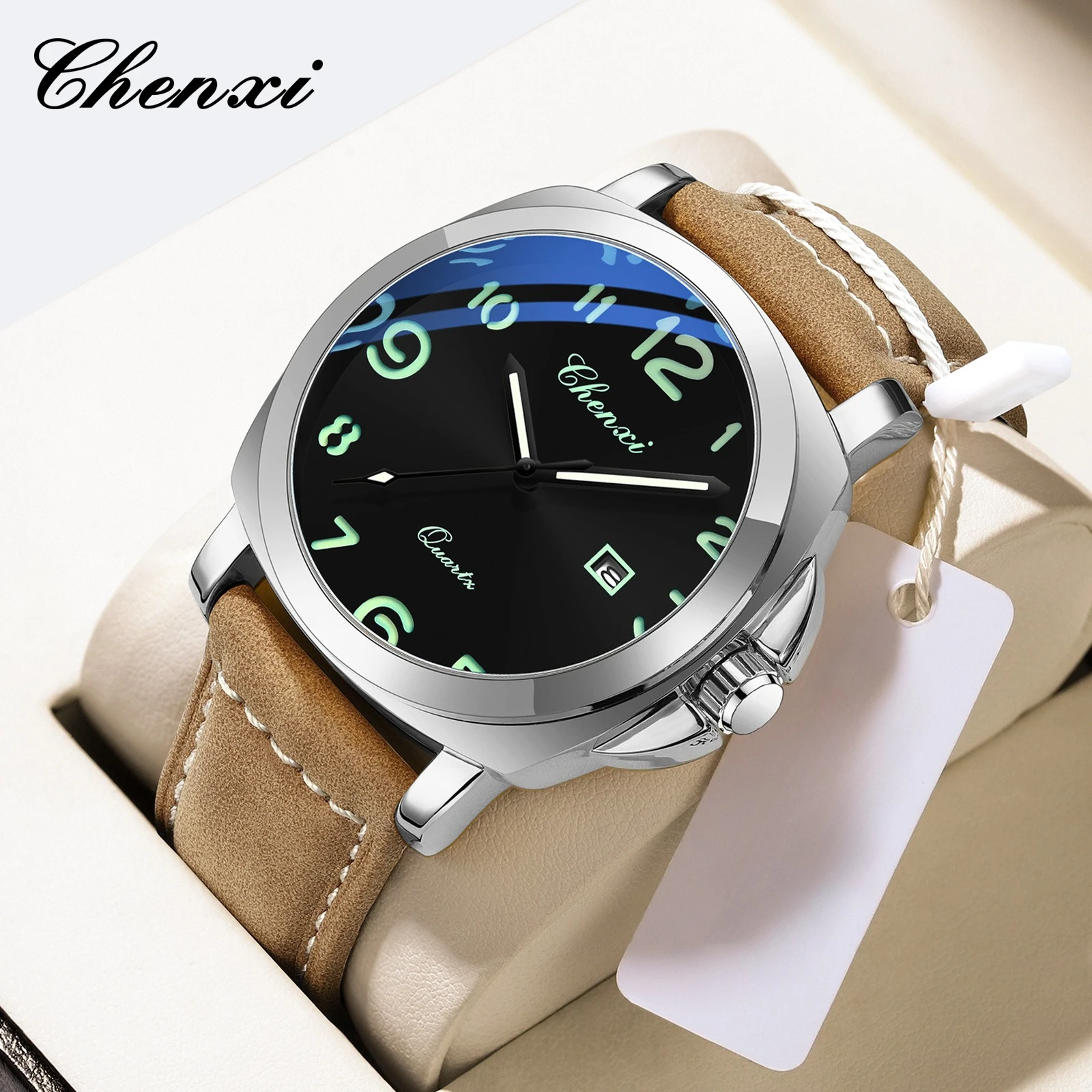 CHENXI Watches for Man 8254 New Square Large Dial Leather Strap Calendar 3ATM Waterproof Mens Watch Elite Quartz Wristwatches
CHENXI Watches for Man 8254 New Square Large Dial Leather Strap Calendar 3ATM Waterproof Mens Watch Elite Quartz Wristwatches
