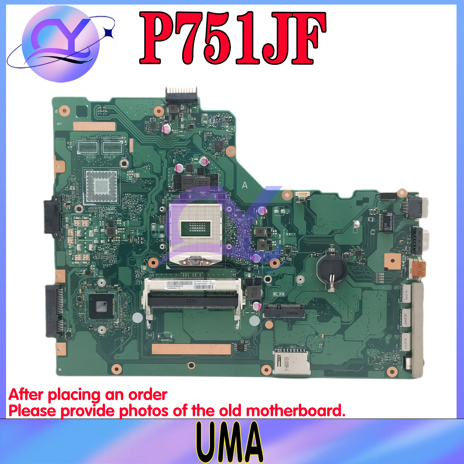KEFU For P751JA Laptop Motherboard For ASUS P751JF P751J UMA Mainboard 100% Working
KEFU For P751JA Laptop Motherboard For ASUS P751JF P751J UMA Mainboard 100% Working