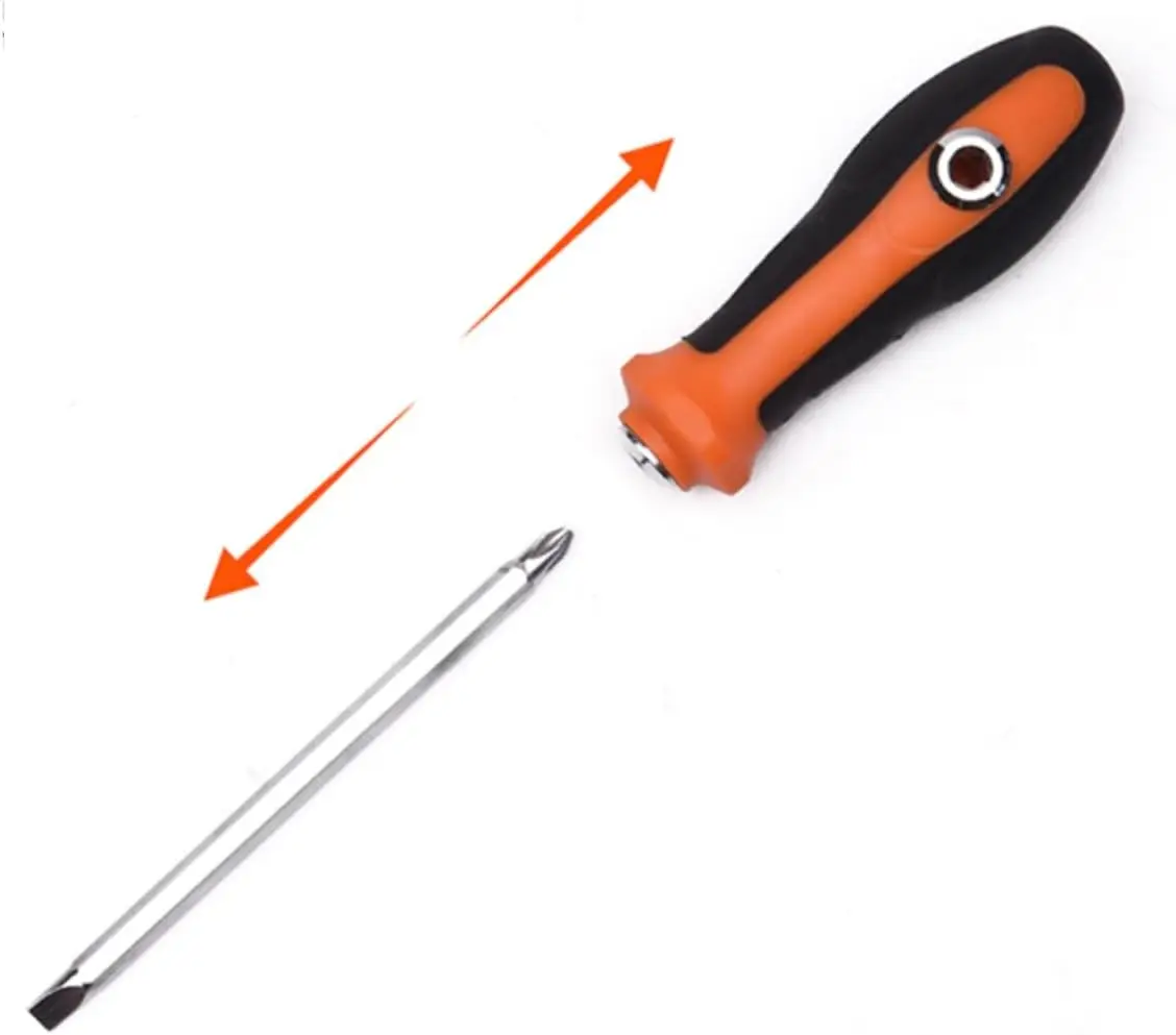 2 in 1 Reversible Screwdriver - Phillips PH2 & Slotted SL6 - Heavy Duty CrV Steel, Ergonomic Handle, Magnetic Tip
2 in 1 Reversible Screwdriver - Phillips PH2 & Slotted SL6 - Heavy Duty CrV Steel, Ergonomic Handle, Magnetic Tip