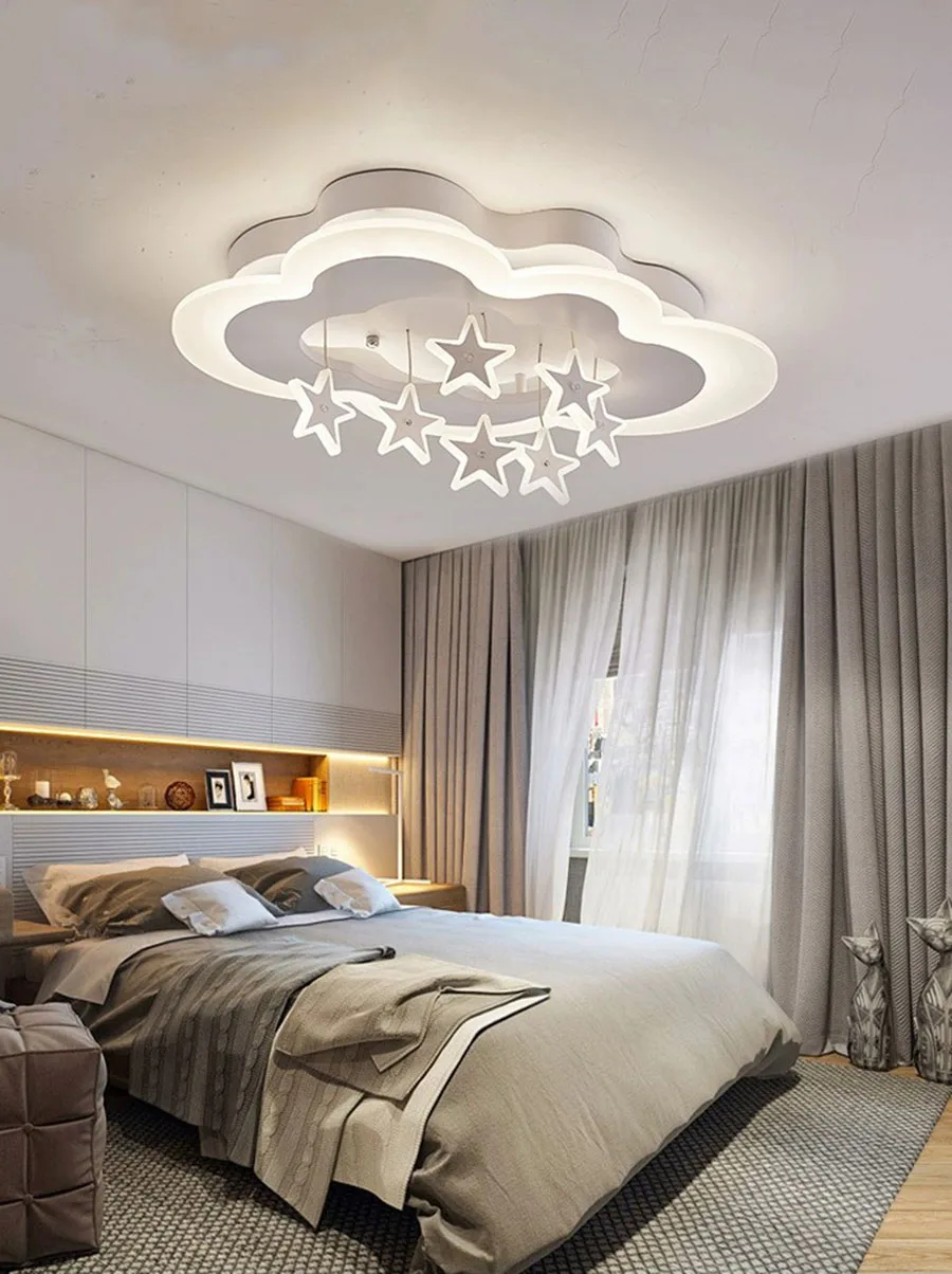 Children's lamp: modern minimalist star and cloud ceiling light for boys and girls, romantic LED fixture for study and bedroom
Children's lamp: modern minimalist star and cloud ceiling light for boys and girls, romantic LED fixture for study and bedroom
