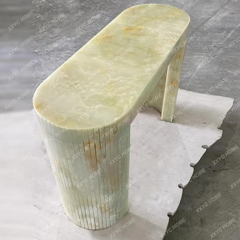 Modern Design Wholesale Price Elegant Green Crystal Onyx Oval Console Table for Home Hotel Villa Kitchen Bar
Modern Design Wholesale Price Elegant Green Crystal Onyx Oval Console Table for Home Hotel Villa Kitchen Bar
