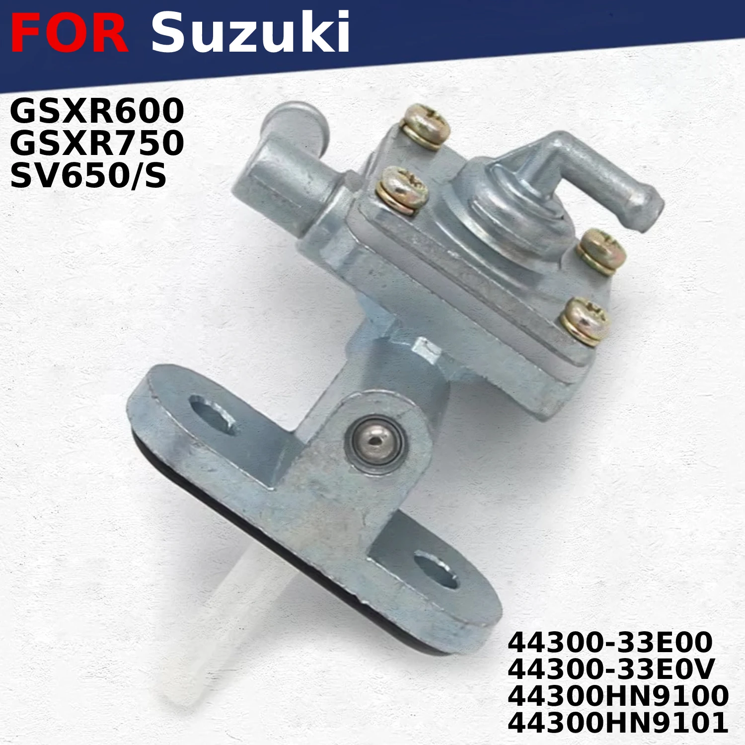 Gas Fuel Petcock Tap Valve Switch Pump For Suzuki GSXR600 GSXR750 SV650/S 44300HN9100 44300HN9101 44300-33E00 44300-33E0V 
Gas Fuel Petcock Tap Valve Switch Pump For Suzuki GSXR600 GSXR750 SV650/S 44300HN9100 44300HN9101 44300-33E00 44300-33E0V