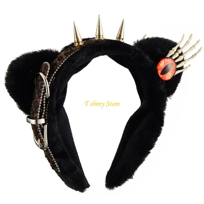N58F Trendy Animal Print Hair Band With Plush Ears And Chain Headband for Women
N58F Trendy Animal Print Hair Band With Plush Ears And Chain Headband for Women