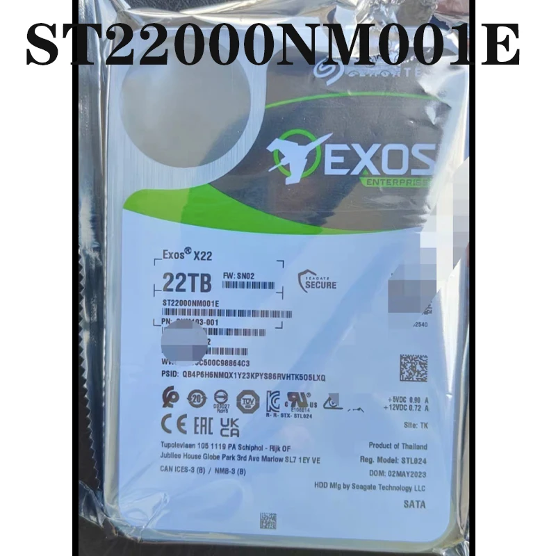 Новый оригинальный HDD для SEAGATE (ST22000NM001E) 22 ТБ 3,5 "SATA 7200 об/мин для внутреннего жесткого диска для
Новый оригинальный HDD для SEAGATE (ST22000NM001E) 22 ТБ 3,5 "SATA 7200 об/мин для внутреннего жесткого диска для