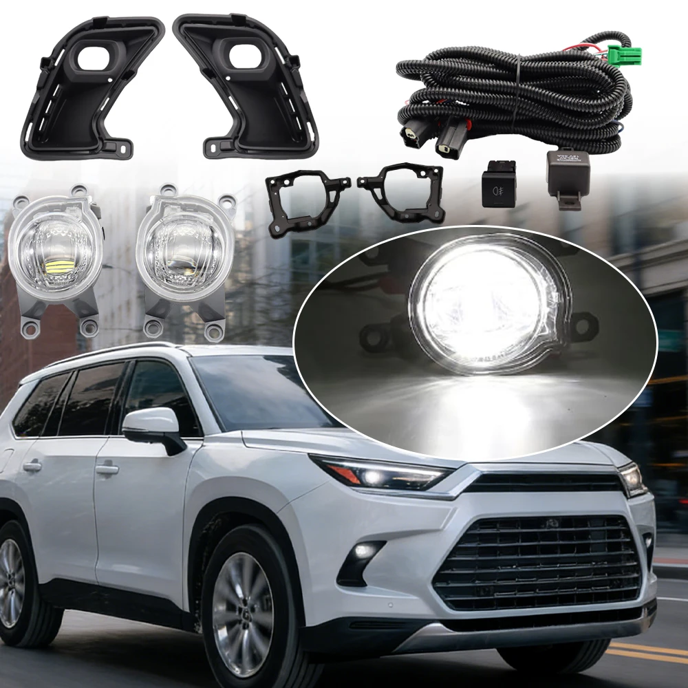 2pcs LED Fog Lamp Assembly Front Bumper Driving Fog Lights Lamp For Toyota Grand Highlander 2024 81211-52140 81221-52120
2pcs LED Fog Lamp Assembly Front Bumper Driving Fog Lights Lamp For Toyota Grand Highlander 2024 81211-52140 81221-52120