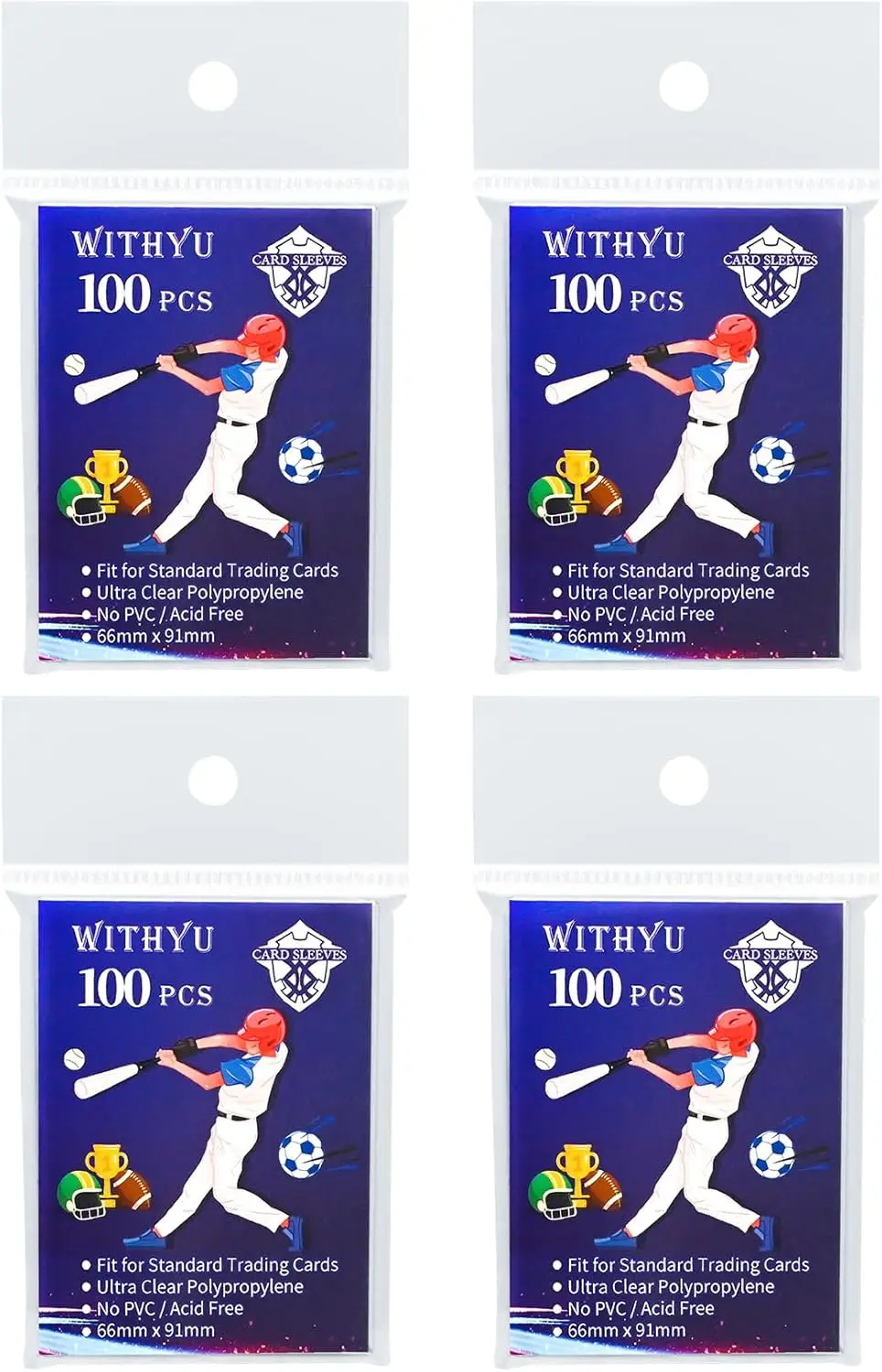 400 Pcs Ultra-Clear Top Loading Card Sleeves, 2.5" x 3.5" Soft Protectors for Trading Cards, Baseball, Sports Cards, Mini Photos
400 Pcs Ultra-Clear Top Loading Card Sleeves, 2.5" x 3.5" Soft Protectors for Trading Cards, Baseball, Sports Cards, Mini Photos