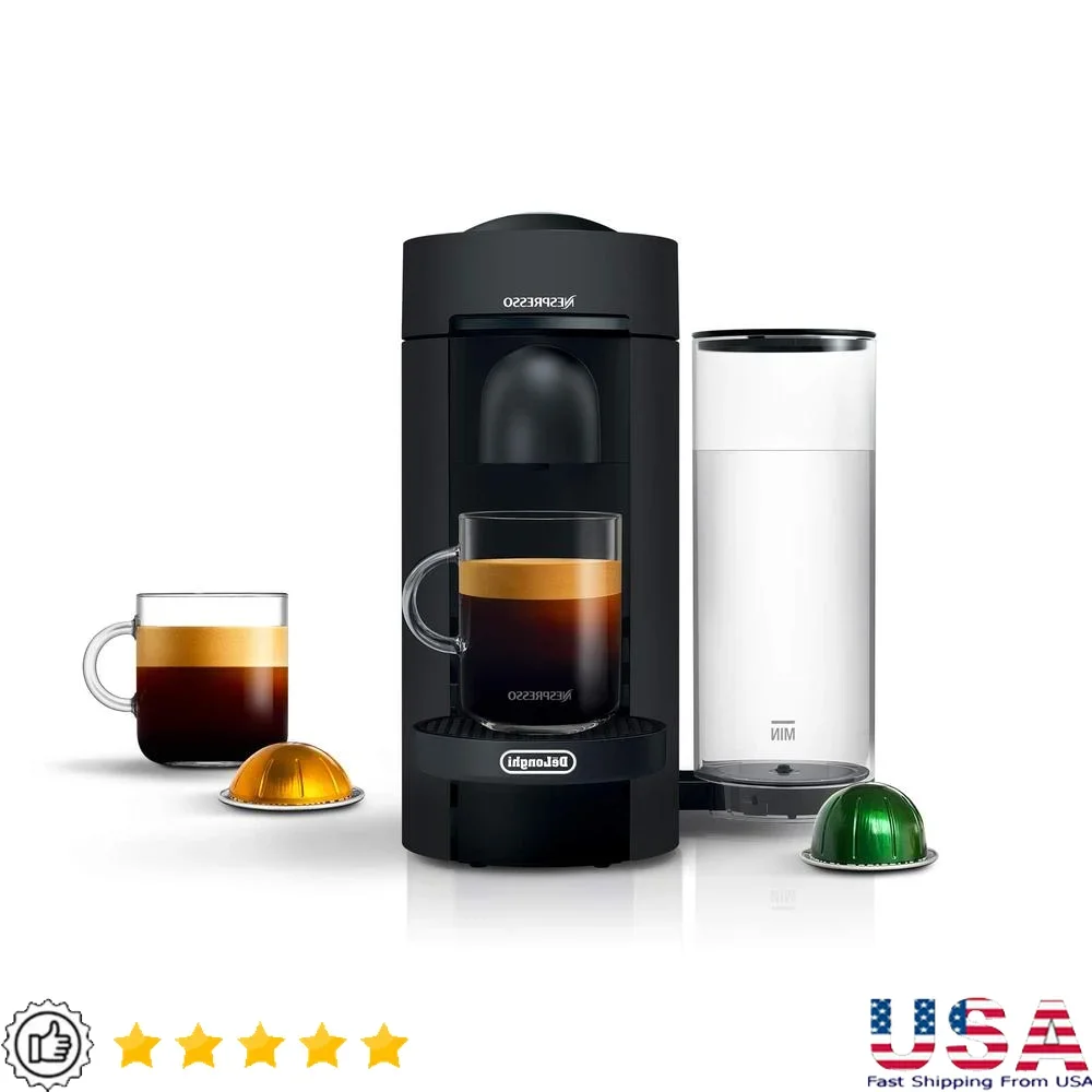 Кофеварка для эспрессо на одну порцию Nespresso Vertuo Plus Deluxe Brew, 4 размера чашек, нагрев, 25 сек, автоматическое отключение
Кофеварка для эспрессо на одну порцию Nespresso Vertuo Plus Deluxe Brew, 4 размера чашек, нагрев, 25 сек, автоматическое отключение