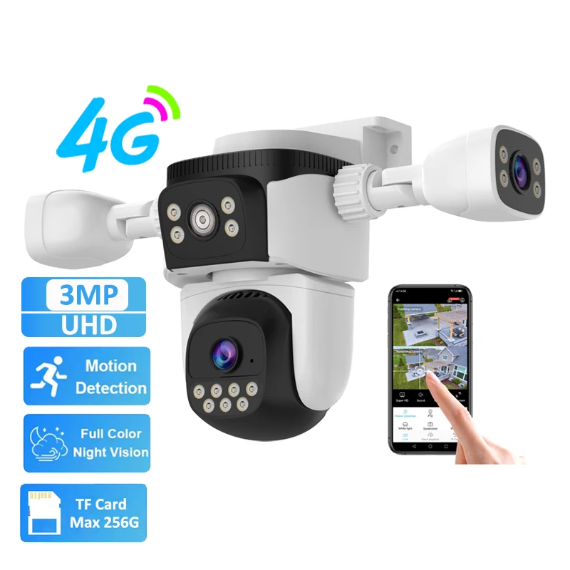 CG621SR 4G 6MP Three-lens Intelligent AI Algorithms Crisp Real-time Sound Light Alarm Custom Voice Alarm CCTV Camera
CG621SR 4G 6MP Three-lens Intelligent AI Algorithms Crisp Real-time Sound Light Alarm Custom Voice Alarm CCTV Camera