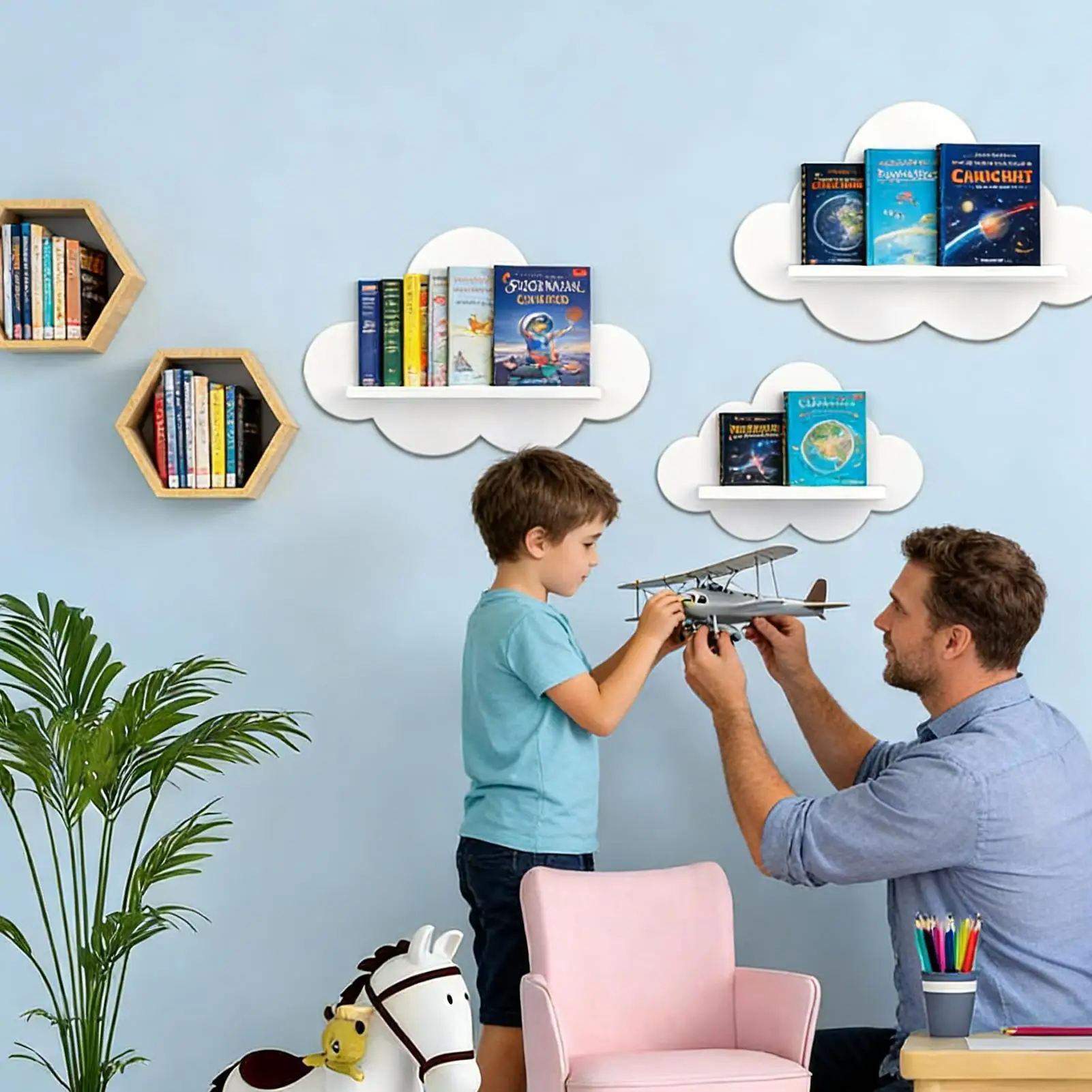 Cute Shelves For Wall 3 Pieces Floating Storage Aesthetic Bedroom Wall Shelves For Kid's Room Nursery Kitchen Workplace Dorm
Cute Shelves For Wall 3 Pieces Floating Storage Aesthetic Bedroom Wall Shelves For Kid's Room Nursery Kitchen Workplace Dorm