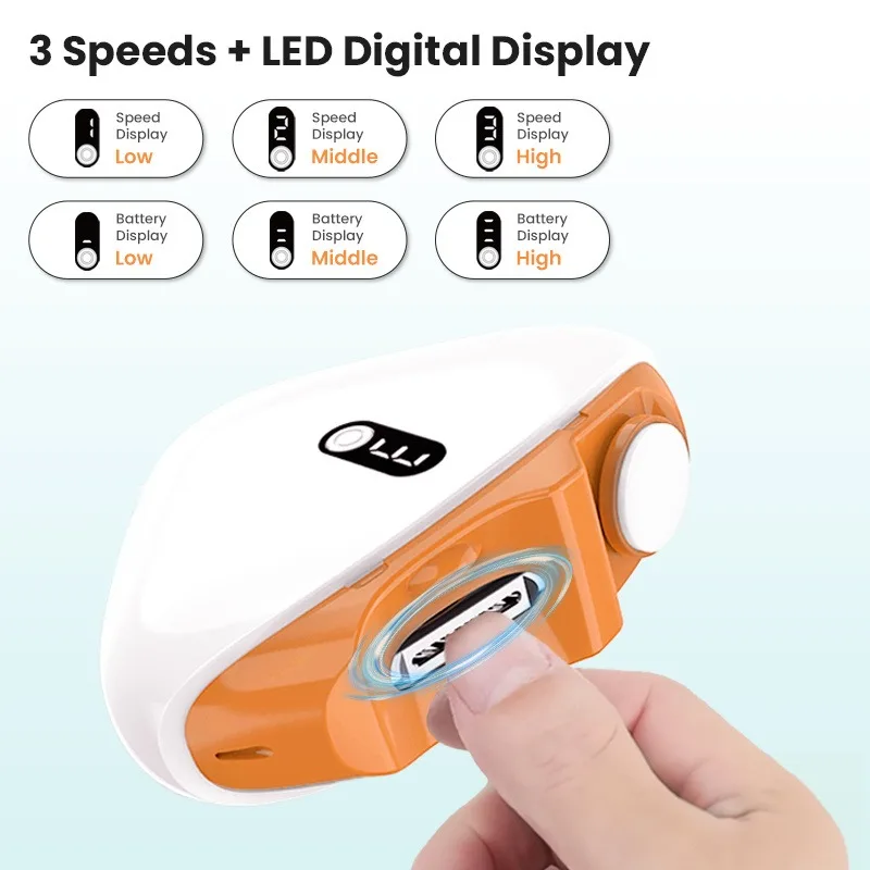 Electric nail clippers, automatic trimming and polishing functions, 2 in 1, USB charging, suitable for safety nail clippers
Electric nail clippers, automatic trimming and polishing functions, 2 in 1, USB charging, suitable for safety nail clippers