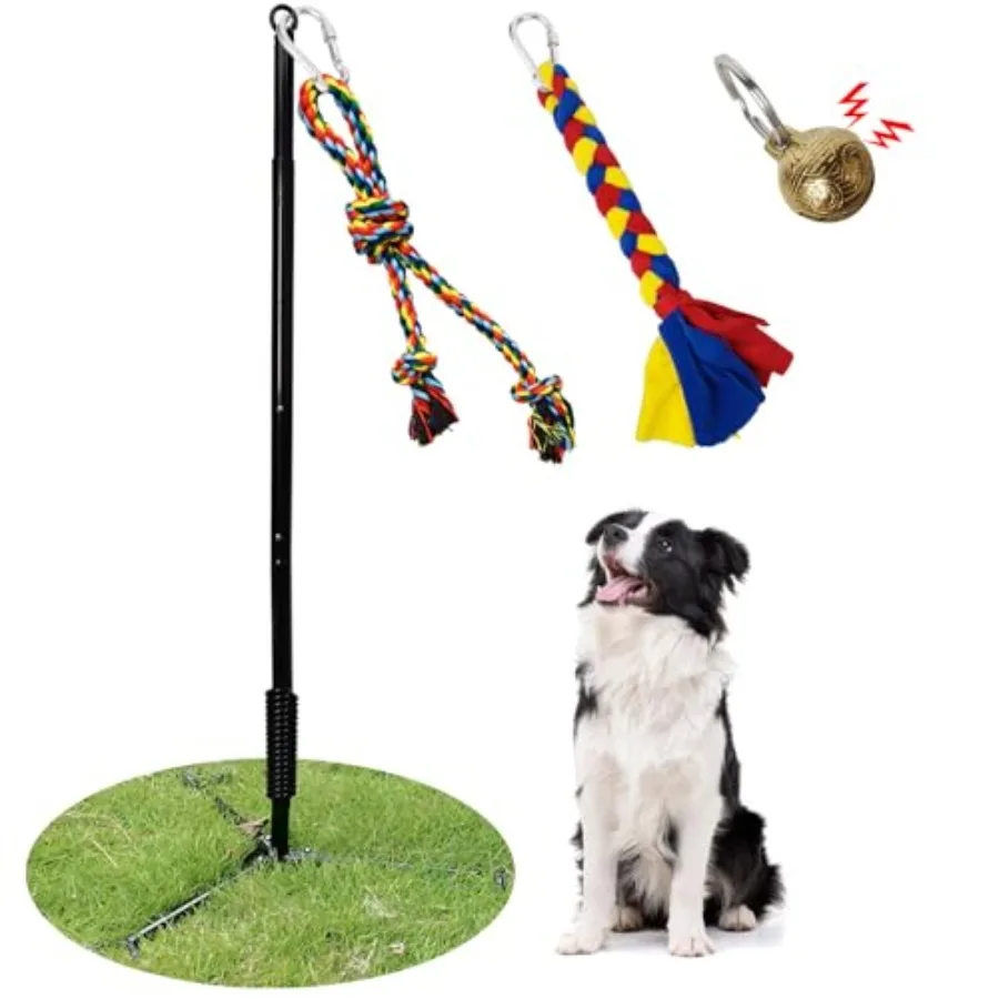 Tether Outdoor Dog ToyInteractive Exercise Game in Yard Park Tug of War for Large Medium Small Dog Puppy with 2 Rope Toy and Be
Tether Outdoor Dog ToyInteractive Exercise Game in Yard Park Tug of War for Large Medium Small Dog Puppy with 2 Rope Toy and Be
