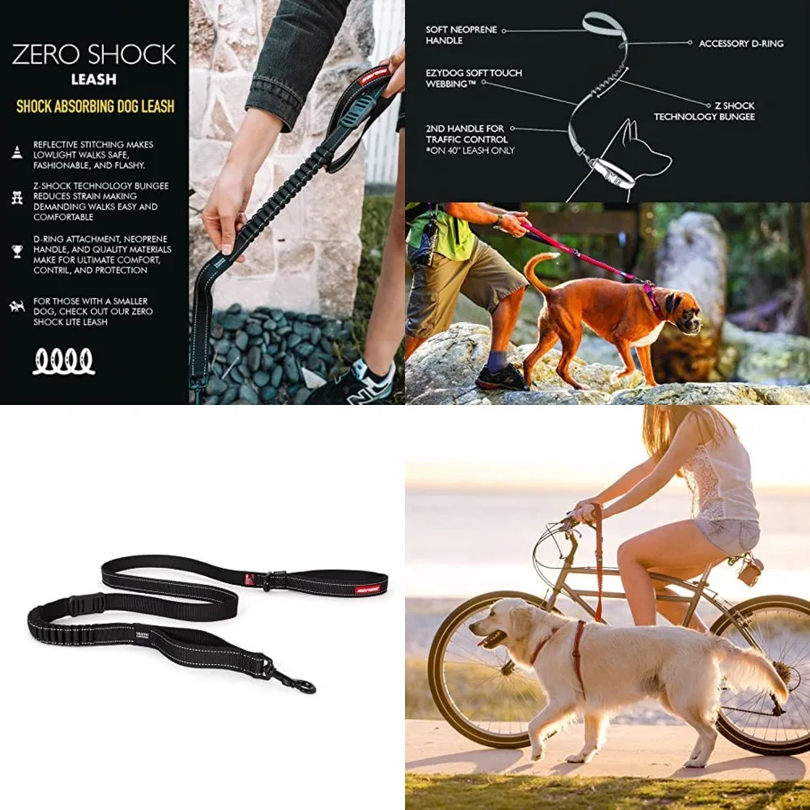 Zero Shock Dog Leash - Shock Absorbing Bungee Leash for Dogs That Pull or Excite - Dual Handle and Reflective for Large, Medium
Zero Shock Dog Leash - Shock Absorbing Bungee Leash for Dogs That Pull or Excite - Dual Handle and Reflective for Large, Medium