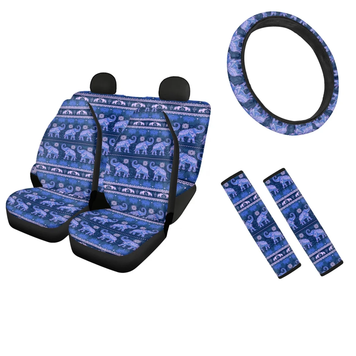 Polynesian Elephant Pattern Car Interior Seat Covers Heavy-Duty Nonslip Steering Wheel Cover Easy to Clean Automotive Seat Belt
Polynesian Elephant Pattern Car Interior Seat Covers Heavy-Duty Nonslip Steering Wheel Cover Easy to Clean Automotive Seat Belt