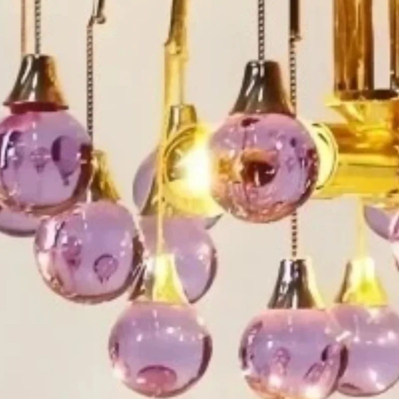 Italian retro purple droplet Murano style living room bedroom dining room and American-style chandelier
Italian retro purple droplet Murano style living room bedroom dining room and American-style chandelier
