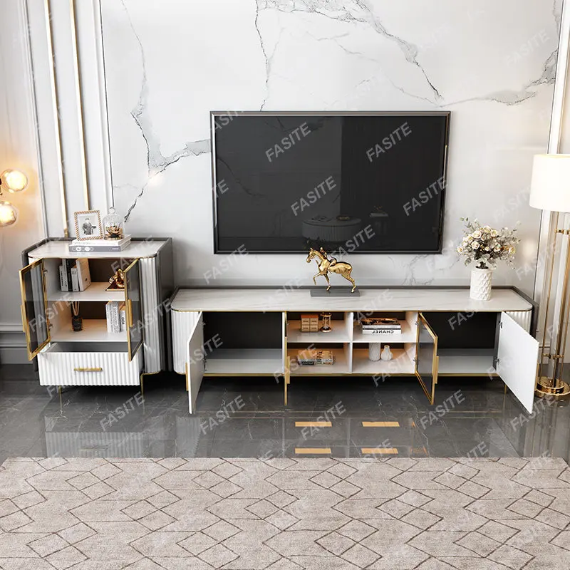 Light luxury stone slate TV cabinet coffee table combination light luxury postmodern simple living room furniture small
Light luxury stone slate TV cabinet coffee table combination light luxury postmodern simple living room furniture small