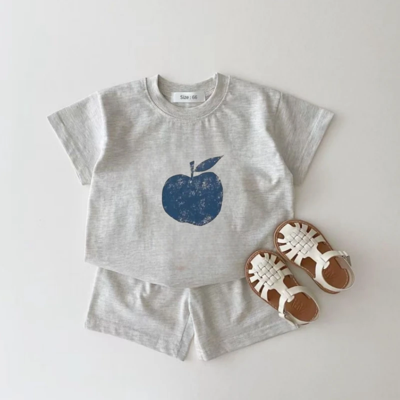 Summer Baby Boy Cotton Clothes Set Kid Girls Fruit Printed T-shirts and Shorts 2 Pieces Suit Children Short Sleeve Tracksuits
Summer Baby Boy Cotton Clothes Set Kid Girls Fruit Printed T-shirts and Shorts 2 Pieces Suit Children Short Sleeve Tracksuits