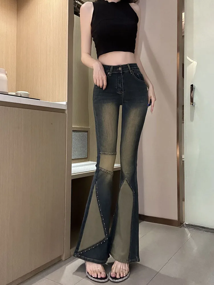 Fashion Pants Grunge Y2k Vintage Blue Patchwork Flare Jeans Bootcut Trousers Female Stylish Korean Streetwear
Fashion Pants Grunge Y2k Vintage Blue Patchwork Flare Jeans Bootcut Trousers Female Stylish Korean Streetwear