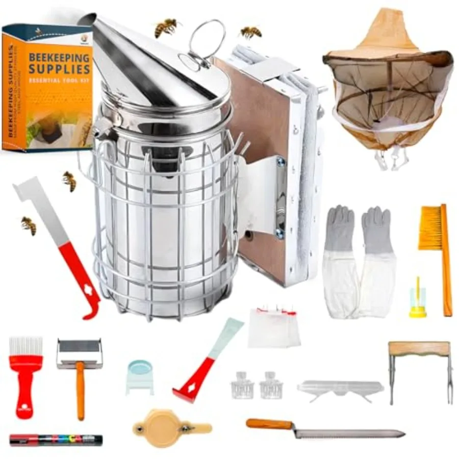Beekeeping starter kit for honey harvesting: premium wooden beehive with gold accents durable stainless steel hive tool complet
Beekeeping starter kit for honey harvesting: premium wooden beehive with gold accents durable stainless steel hive tool complet