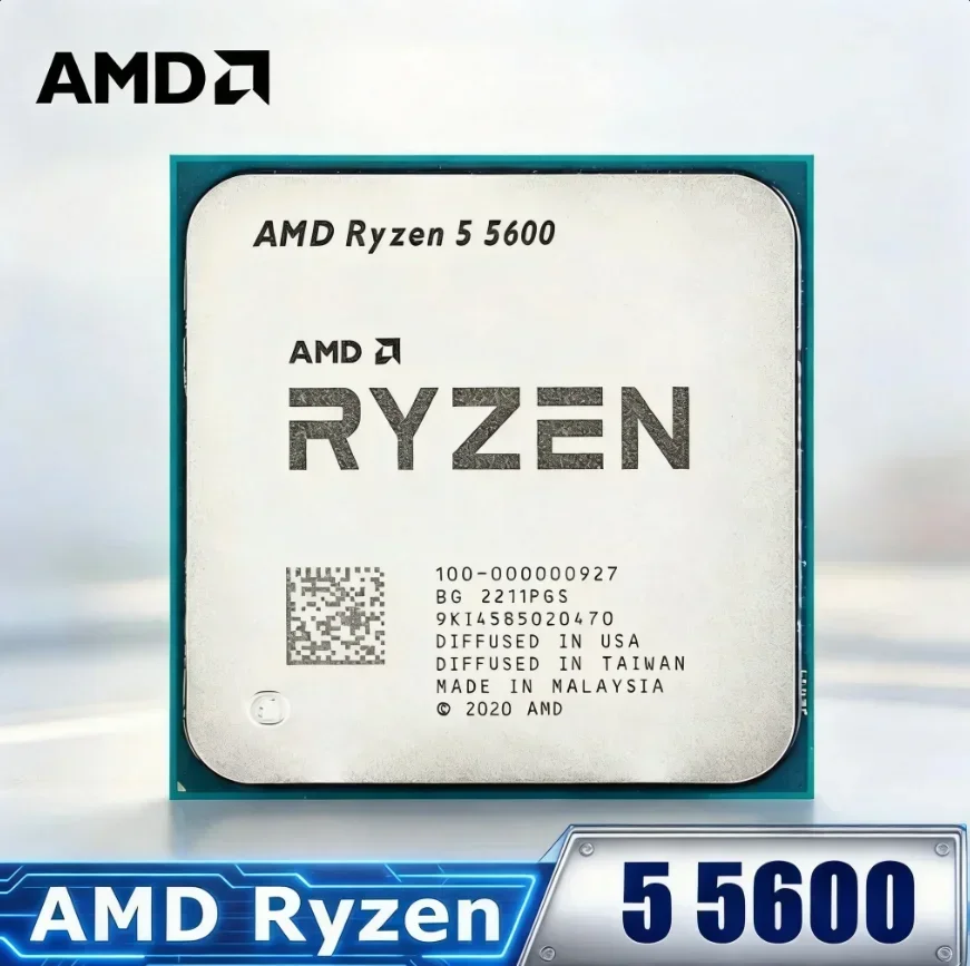 AMD Ryzen 5 5600 New R5 5600 3.5 GHz 6-Core 12-Thread CPU 7NM L3=32M Socket AM4 and without cooler
AMD Ryzen 5 5600 New R5 5600 3.5 GHz 6-Core 12-Thread CPU 7NM L3=32M Socket AM4 and without cooler