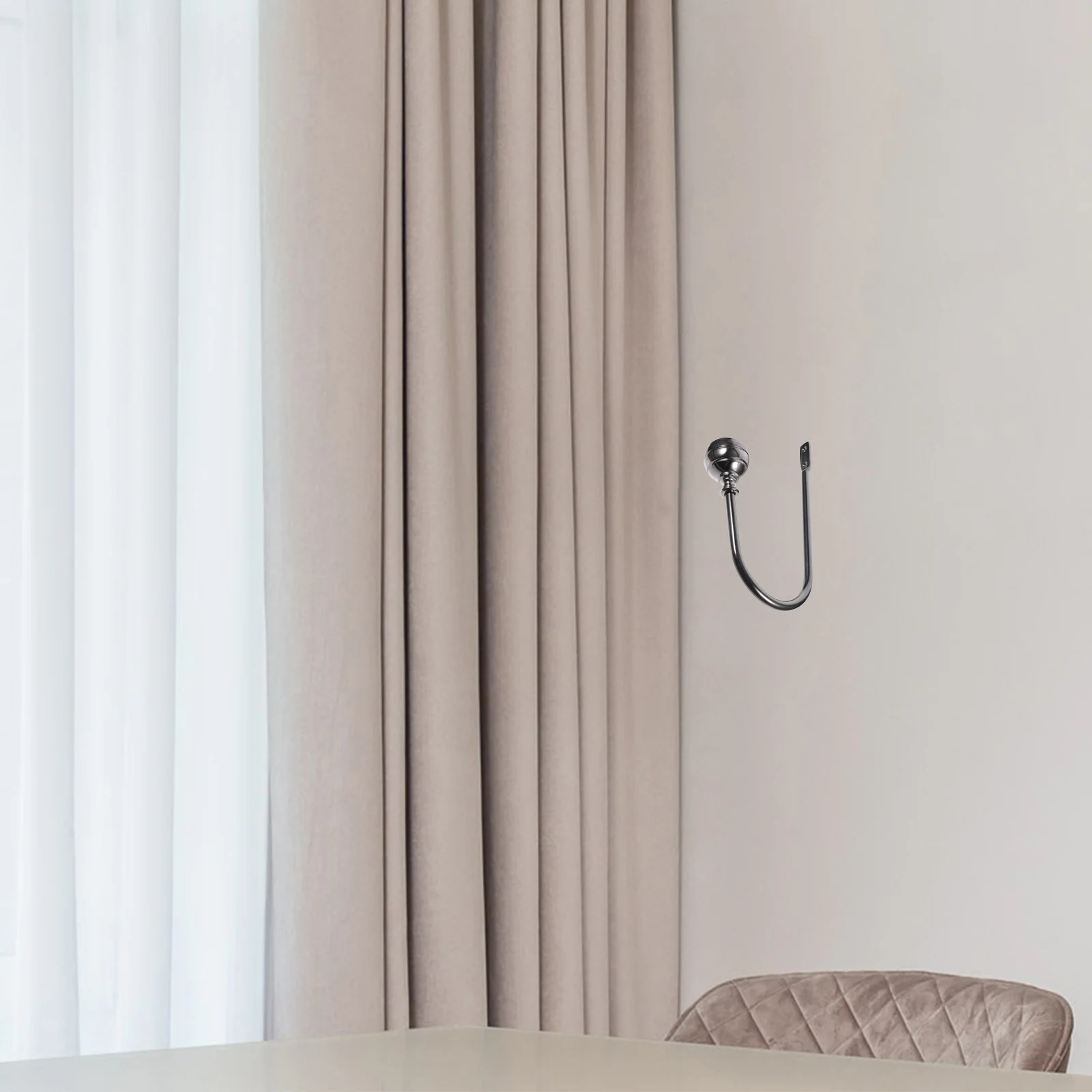 2Pcs Metal Curtain Tieback Holdbacks Wall Mounted Hooks for Indoor Drapery Curtain Holder Accessories Metal Hooks
2Pcs Metal Curtain Tieback Holdbacks Wall Mounted Hooks for Indoor Drapery Curtain Holder Accessories Metal Hooks