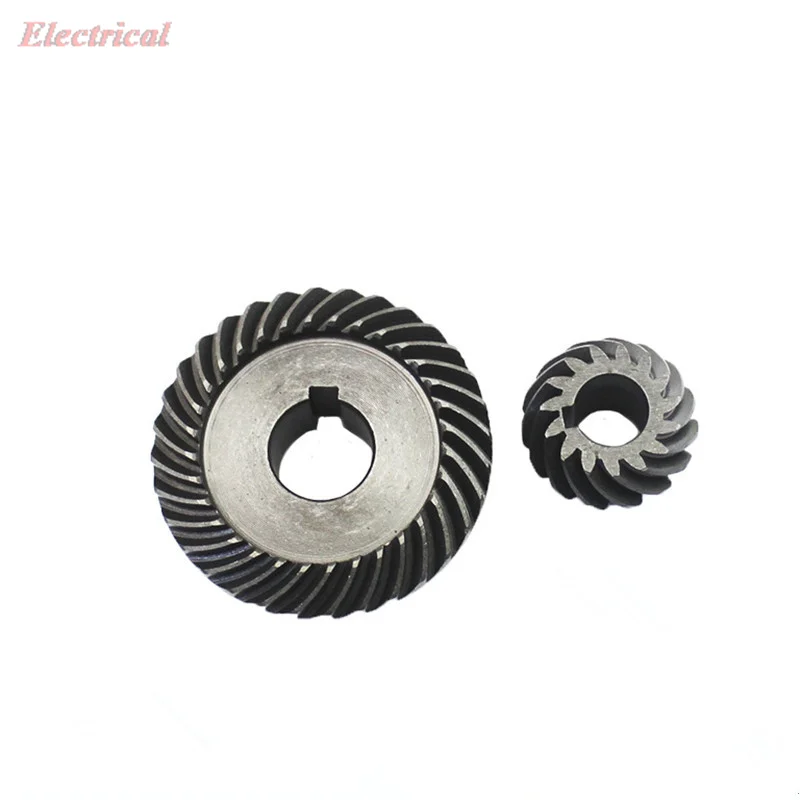 1 set For 125 150 Angle Grinder Bevel Gear 10MM ID 24.6MM OD 18MM Height 15 Teeth 14mm ID 47mm OD 17.7mm Height 32 Teeth 
1 set For 125 150 Angle Grinder Bevel Gear 10MM ID 24.6MM OD 18MM Height 15 Teeth 14mm ID 47mm OD 17.7mm Height 32 Teeth