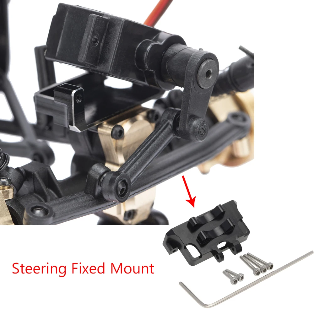 Aluminum Alloy Steering Gear Fixed Mount Stand Steering Gear for 1/24 RC Model Car Axial SCX24 90081
Aluminum Alloy Steering Gear Fixed Mount Stand Steering Gear for 1/24 RC Model Car Axial SCX24 90081