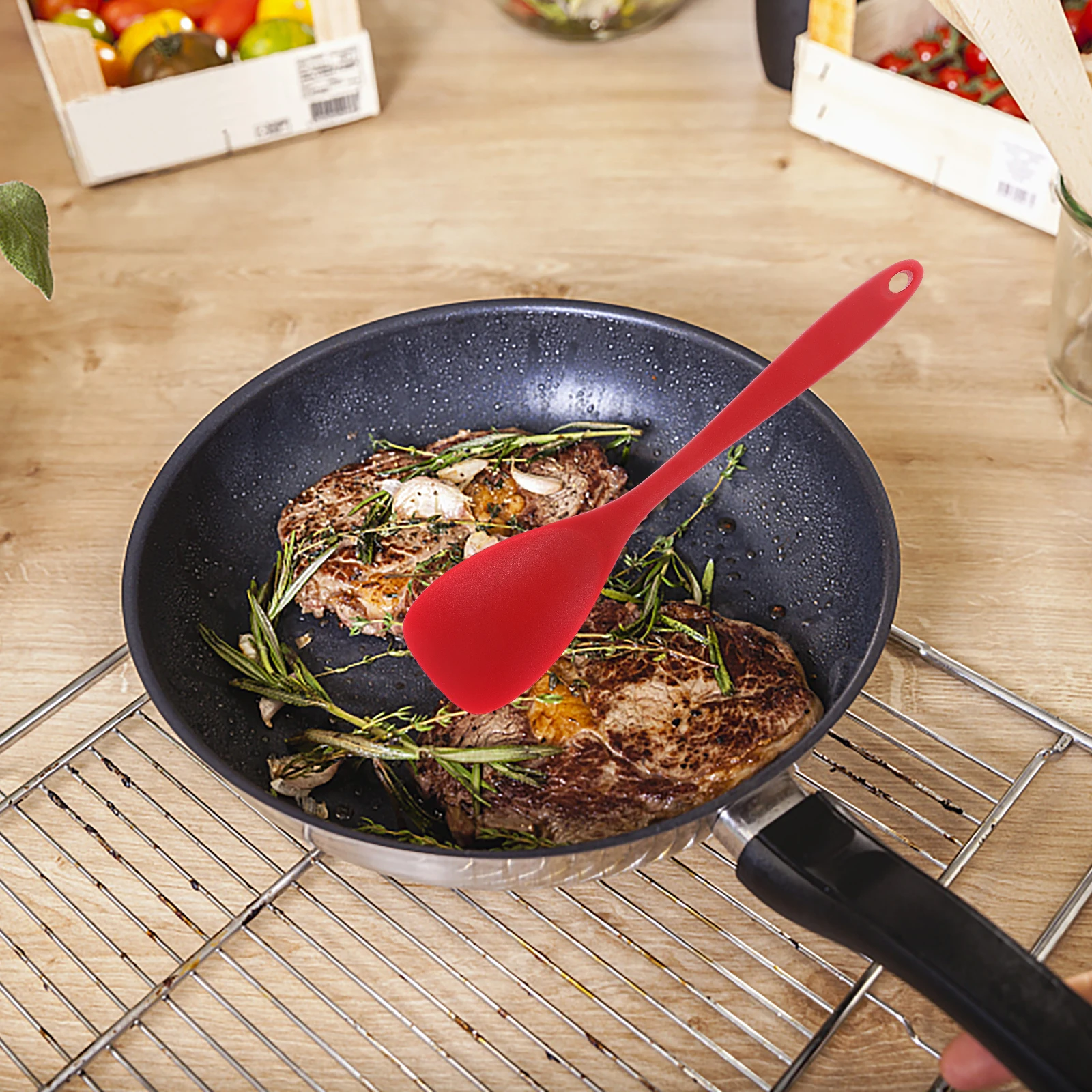 1pc Premium Silicone Nonstick Kitchen Cooking Utensil Heat Resistant Scratch Free Wok Spatula Multi Function Frying Spatula
1pc Premium Silicone Nonstick Kitchen Cooking Utensil Heat Resistant Scratch Free Wok Spatula Multi Function Frying Spatula