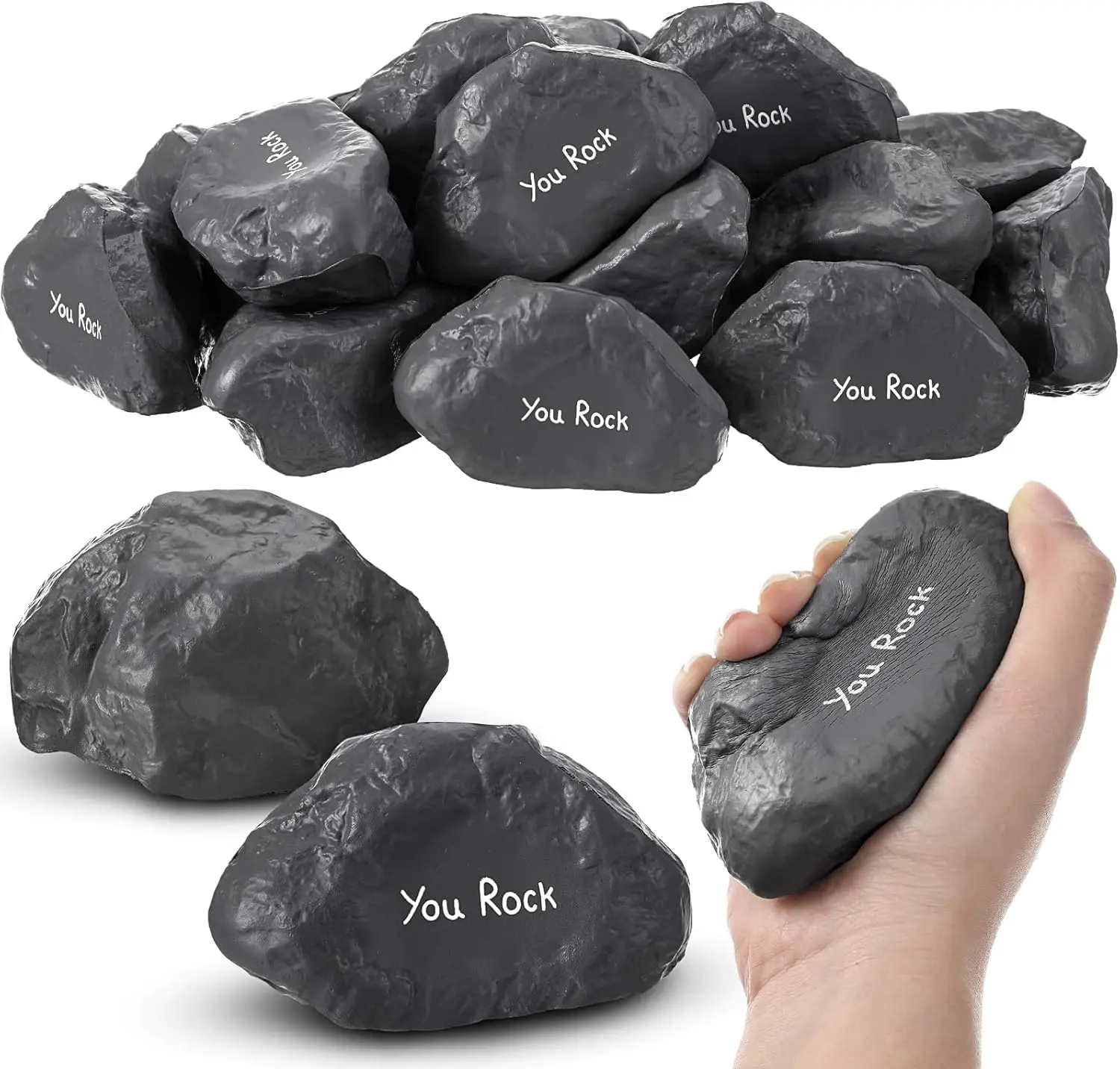 Funny Motivational Stress Balls for Adults - Squeezable Foam Rocks Appreciation Gifts for Employee Coworker Teacher Nurse (1 Pcs, Stone)
Funny Motivational Stress Balls for Adults - Squeezable Foam Rocks Appreciation Gifts for Employee Coworker Teacher Nurse (1 Pcs, Stone)