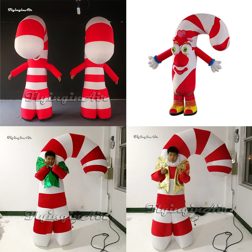Funny Christmas Parade Performance Wearable Inflatable Candy Cane Costume 2m Blow Up Walking Stick Suits For Festival Event
Funny Christmas Parade Performance Wearable Inflatable Candy Cane Costume 2m Blow Up Walking Stick Suits For Festival Event