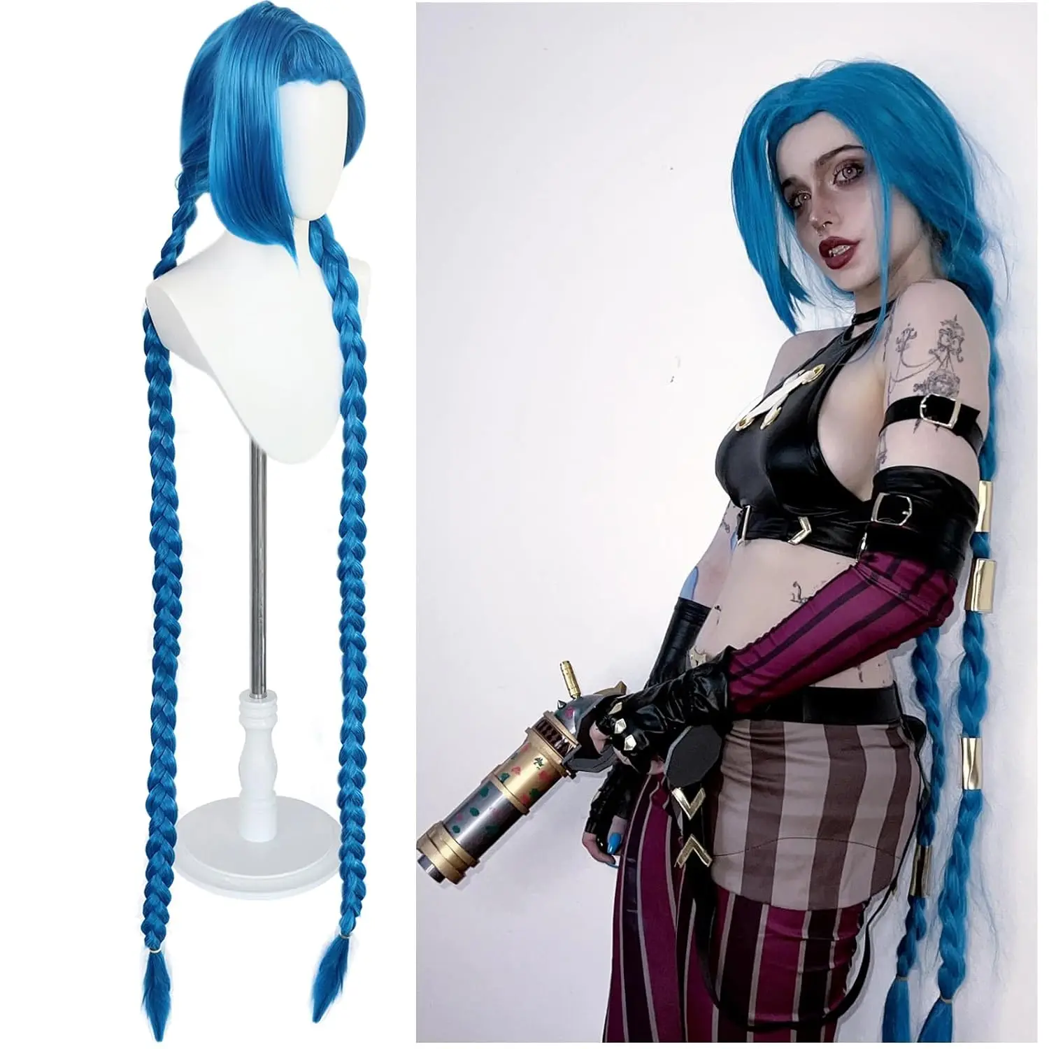 Blue Braided Wig Long-Length Blue Cosplay Rogue Lolita Wig For Women and Girls Heat-Resistant Synthetic Fiber Hair
Blue Braided Wig Long-Length Blue Cosplay Rogue Lolita Wig For Women and Girls Heat-Resistant Synthetic Fiber Hair