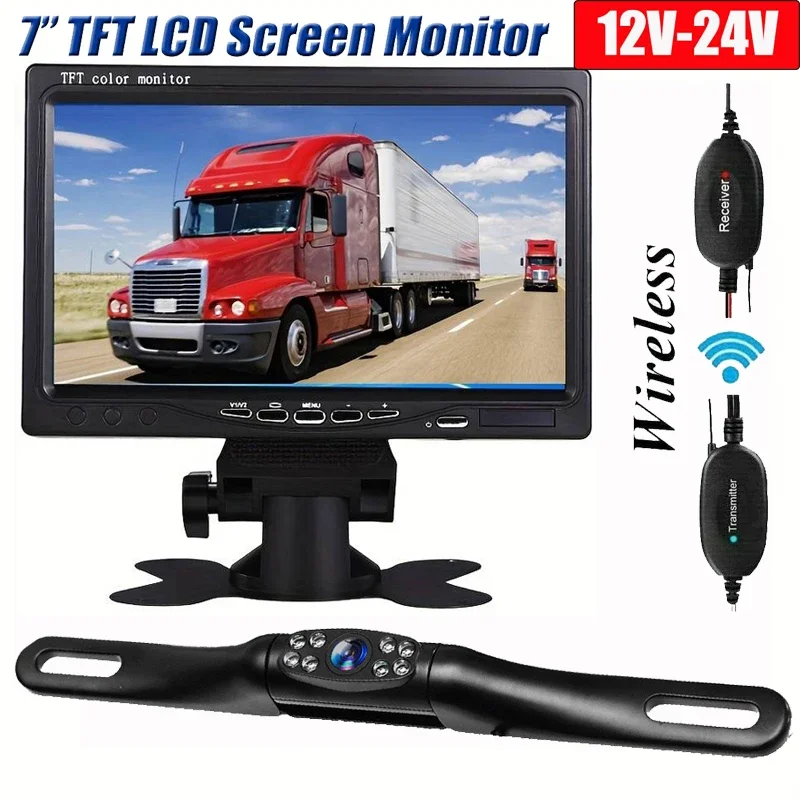 QueenDer Wireless Car Styling 7 inch TFT LCD Screen Car Monitor Display for Rear View Reverse Backup Camera Car TV Display
QueenDer Wireless Car Styling 7 inch TFT LCD Screen Car Monitor Display for Rear View Reverse Backup Camera Car TV Display