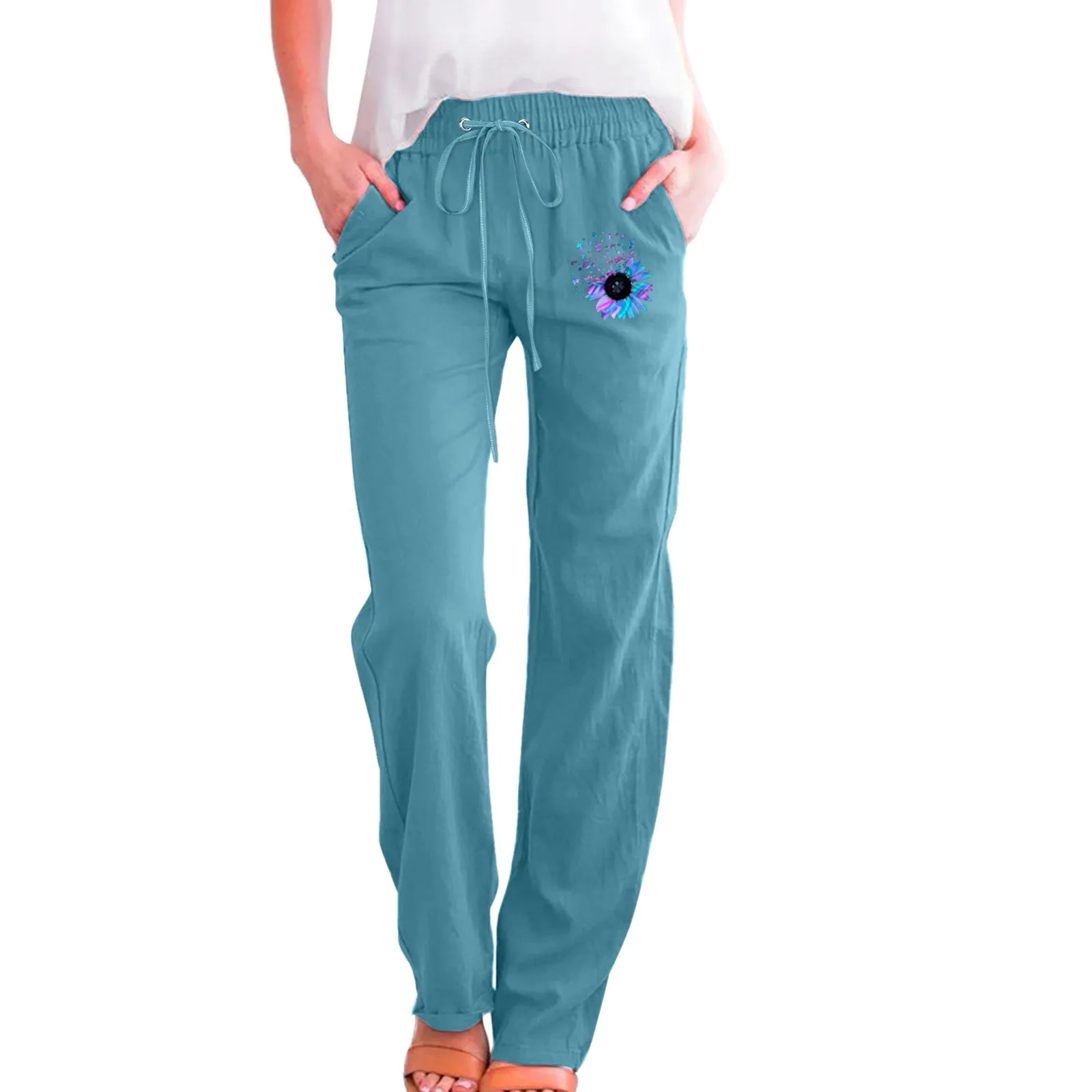 Ladies Tall Pants Women Summer Fashion Loose Drawstring Elastic High Plus Size Women Womens Pants Rompers For Summer Casual
Ladies Tall Pants Women Summer Fashion Loose Drawstring Elastic High Plus Size Women Womens Pants Rompers For Summer Casual