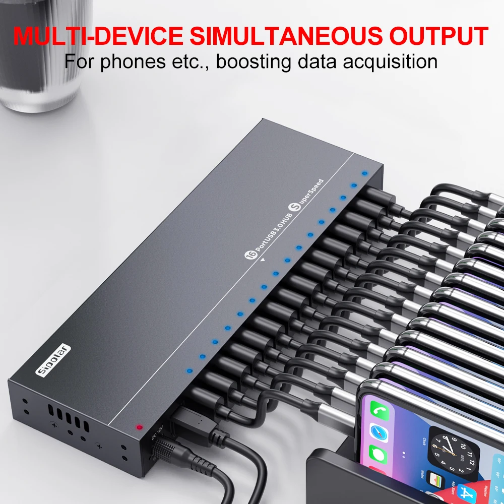 Professional 16-Port USB Hub for Multiple Devices, External Hard Drives, Keyboards, Printers, VR Accessories
Professional 16-Port USB Hub for Multiple Devices, External Hard Drives, Keyboards, Printers, VR Accessories