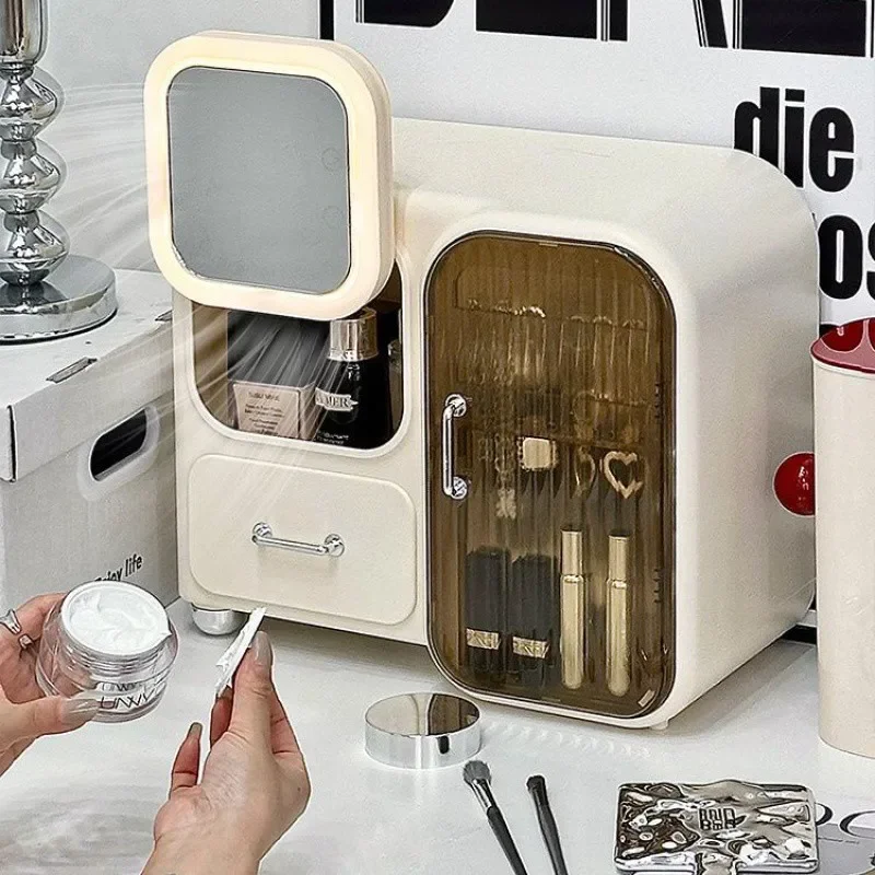 Truck Cosmetic Organizer for Desktop, All-in-one Dust-proof Skincare Set with Lighted Mirror, Lipstick, and Makeup Box Storage
Truck Cosmetic Organizer for Desktop, All-in-one Dust-proof Skincare Set with Lighted Mirror, Lipstick, and Makeup Box Storage