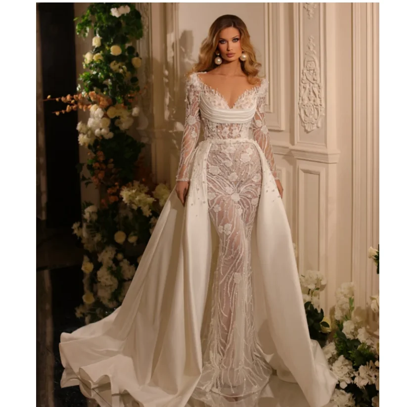 Pearls Wedding Dress Classic Appliques Bride Robe 2025 Elegant White A-line Long Bridal Gown Customized Robe De Mariée
Pearls Wedding Dress Classic Appliques Bride Robe 2025 Elegant White A-line Long Bridal Gown Customized Robe De Mariée