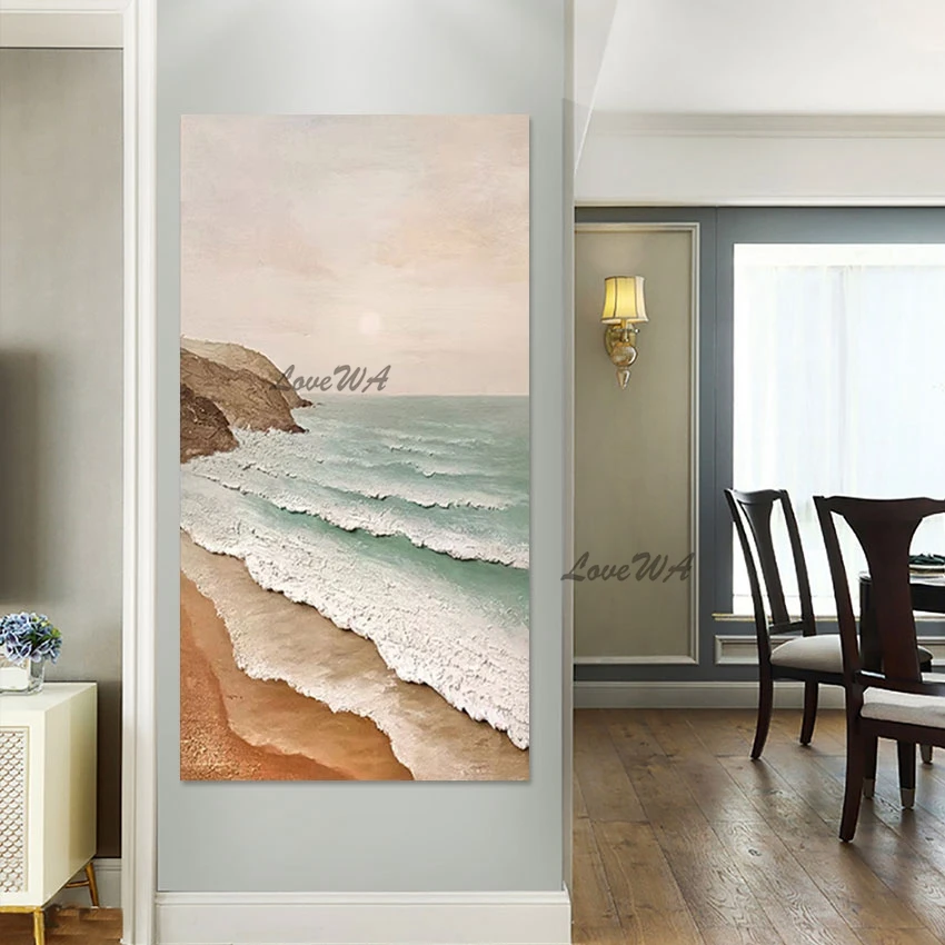 Sea Wave Oil Painting Abstract Scenery Art Canvas Roll Frameless New Arrival Acrylic Texture Picture Wall Bedroom Decoration
Sea Wave Oil Painting Abstract Scenery Art Canvas Roll Frameless New Arrival Acrylic Texture Picture Wall Bedroom Decoration