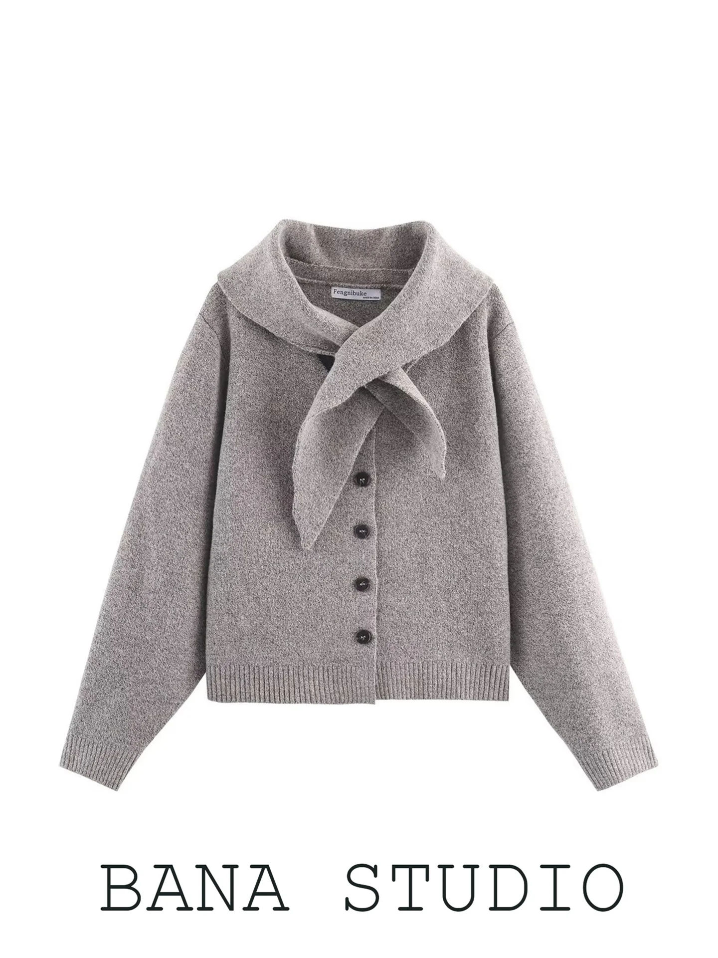 Thickened Knitted Grey Scarf Collar Open Cardigan Sweater Women's Fashion Winter 2025 Short Style Pure Color French Style
Thickened Knitted Grey Scarf Collar Open Cardigan Sweater Women's Fashion Winter 2025 Short Style Pure Color French Style